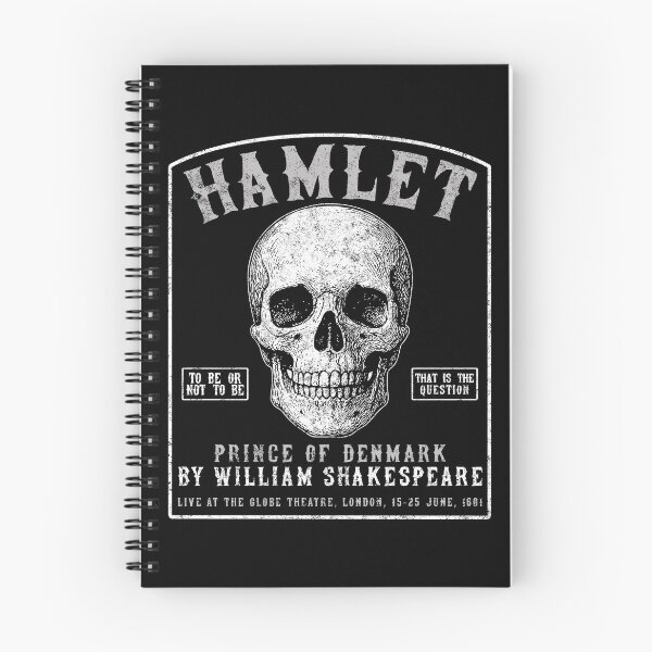 Item preview, Hamlet, William Shakespeare 1601 tour t-shirt, Skull design designed and sold by Proverbial Wisdom Design.