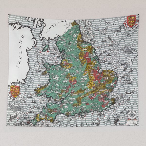 Item preview, 1929 Inventory Map of England's Crops, Livestock, Land and Fisheries designed and sold by colourfind.