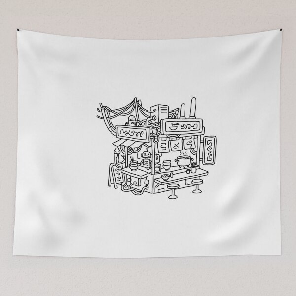 Item preview, Doodle Interior Series: Cyberpunk Ramen Stall designed and sold by mini-hama.