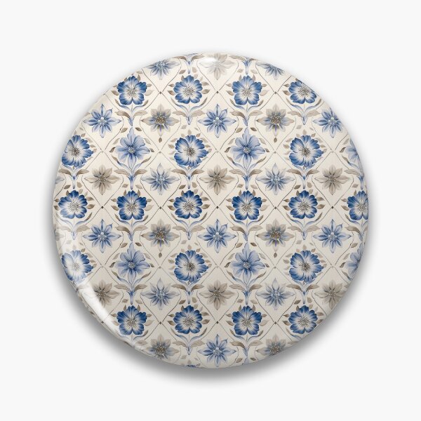 Item preview, Vintage Blue French Damask Pattern designed and sold by LouieVanille.