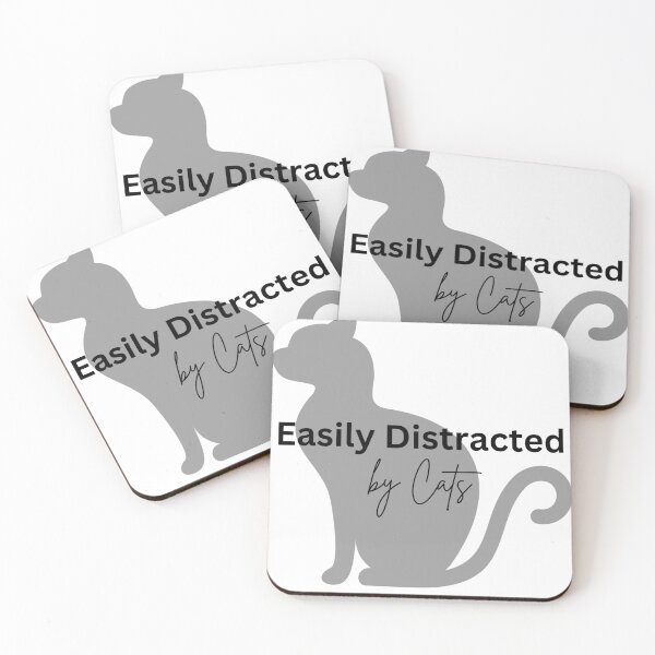 Artikelvorschau, Easily Distracted by Cats Funny Cat Lover Shirt entworfen und verkauft von Cozybysophie.