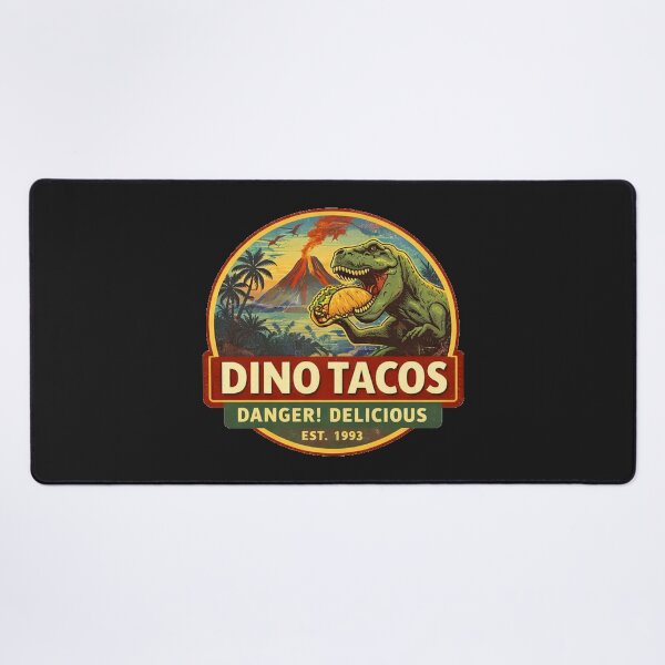 Item preview, Dino Tacos Vintage Taco Stand Logo Funny Dinosaur Taco Shirt designed and sold by GhostDawgs.