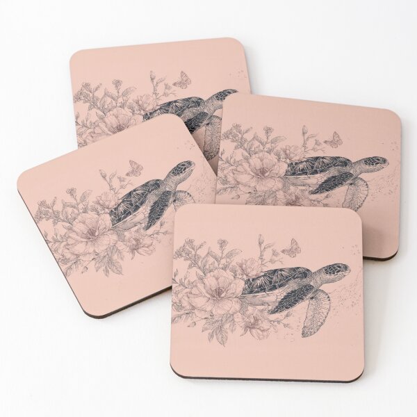 Item preview, Turtle, flowers, and a butterfly designed and sold by anytka.