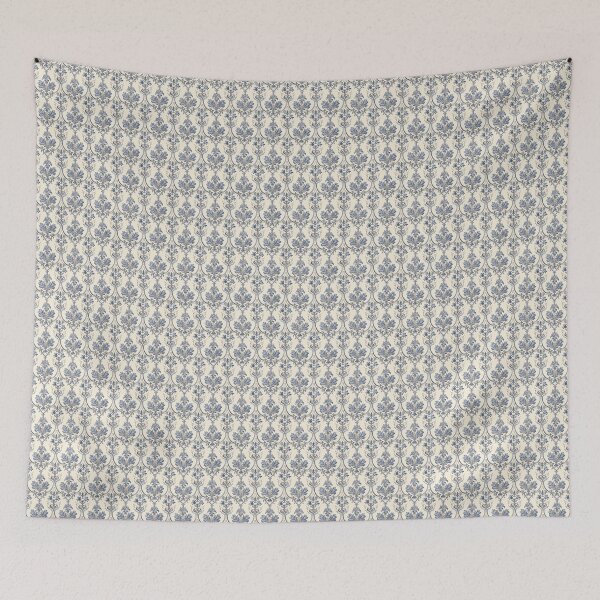 Item preview, Vintage Blue French Damask Pattern designed and sold by LouieVanille.