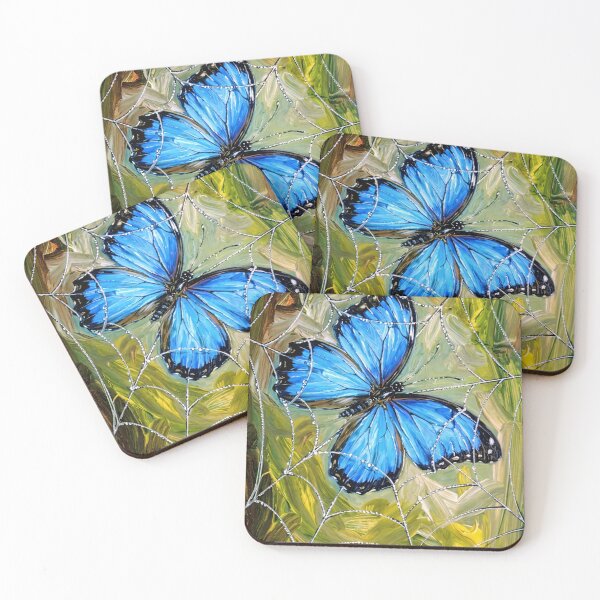 Item preview, The Blue Morpho in Silver Webs designed and sold by SodhaIqbalKasam.