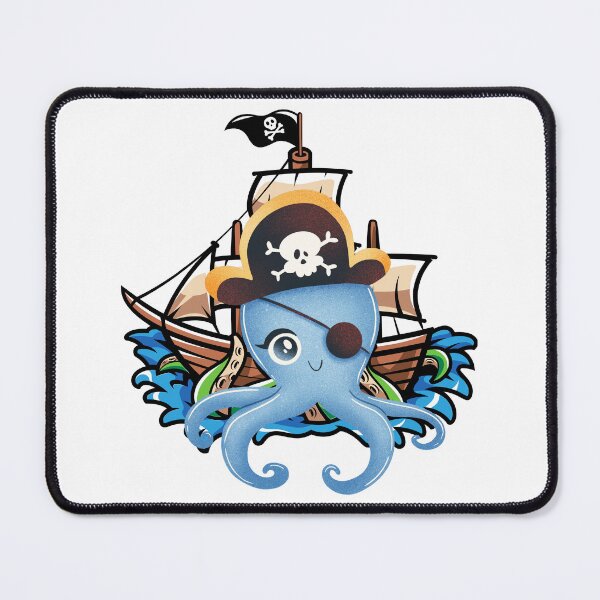 Item preview, Cute Pirate Octopus Cartoon designed and sold by yuki-hana.