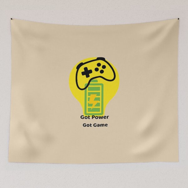 Item preview, Got Power Got Game – Funny Gamer Battery Controller Design designed and sold by Studio Yvonne .
