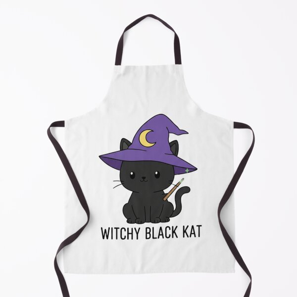 Item preview, Witchy Black Kat - Cute Kawaii Cat Wizard Art designed and sold by Jossartist.
