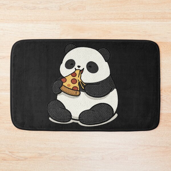 Item preview, Pizza Lover Panda – Cute Kawaii Panda Eating Pizza Cartoon designed and sold by ColorSplash123.