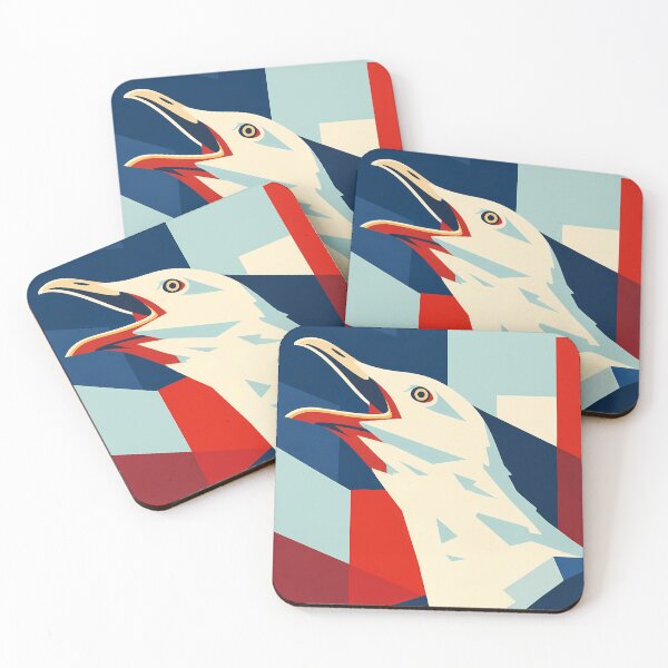 Item preview, Bold Geometric Seagull - Art Deco Minimalist Vintage Poster designed and sold by White-Camel.