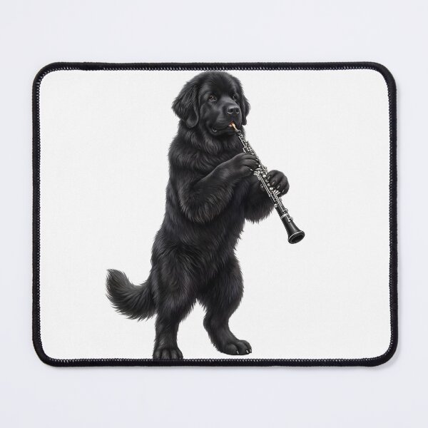 Item preview, Newfoundland Playing Oboe Player Oboist Dog Lover designed and sold by DoodleTortle.