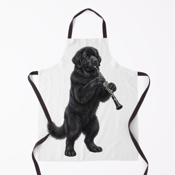 Item preview, Newfoundland Playing Oboe Player Oboist Dog Lover designed and sold by DoodleTortle.
