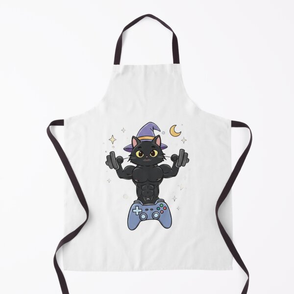 Item preview, Buff Gamer Cat - Cute Kawaii Lifting Kitten Gaming Art designed and sold by Jossartist.