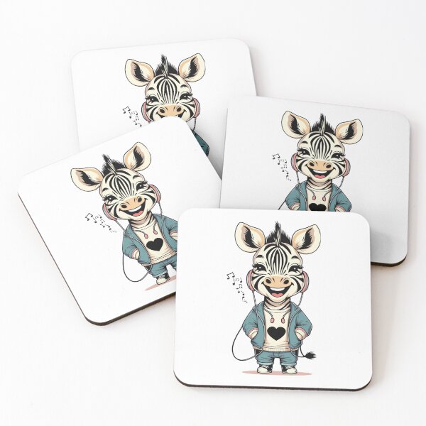 Item preview, Cute Zebra with Headphones designed and sold by yuki-hana.