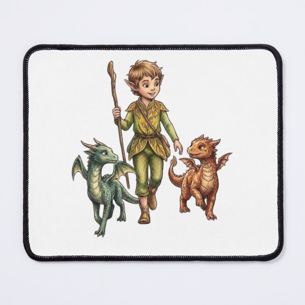 Item preview, An elf child and a baby dragon. designed and sold by PP&RAINBOW SHOP.