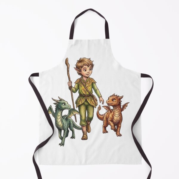 Item preview, An elf child and a baby dragon. designed and sold by PP&RAINBOW SHOP.