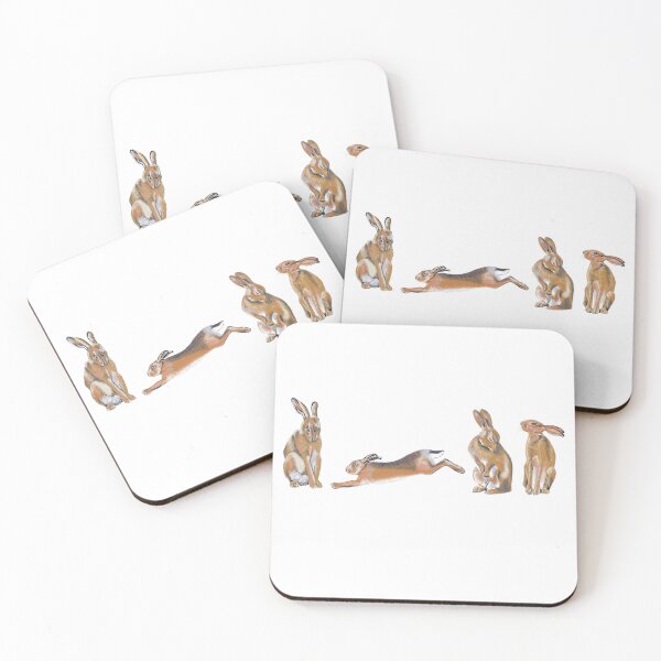 Item preview, Four Hares Illustration designed and sold by Hide&Quill.