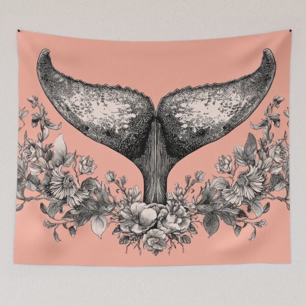 Item preview, Whales tail design with flowers designed and sold by anytka.