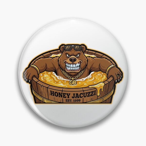 Item preview, GANGSTER BEAR WITH DIAMONG GRILLS BATHING IN HONEYT  designed and sold by Python Designs .