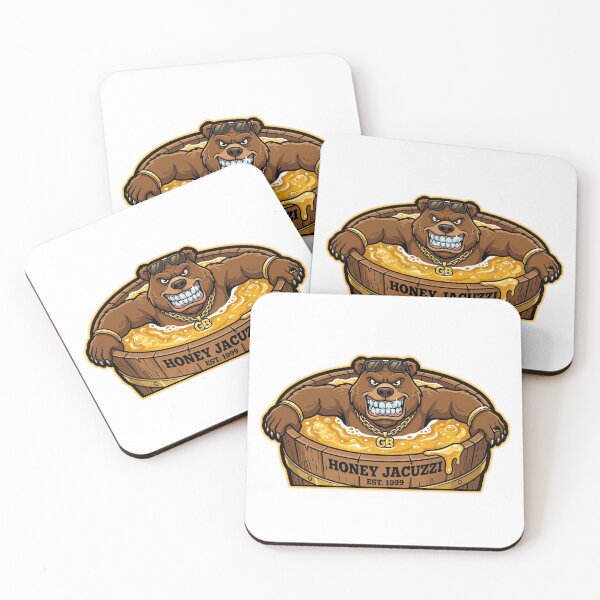 Item preview, GANGSTER BEAR WITH DIAMONG GRILLS BATHING IN HONEYT  designed and sold by Python Designs .