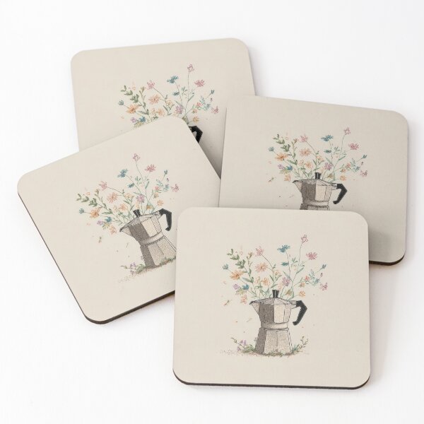 Item preview, Coffee pot with flowers inside designed and sold by anytka.
