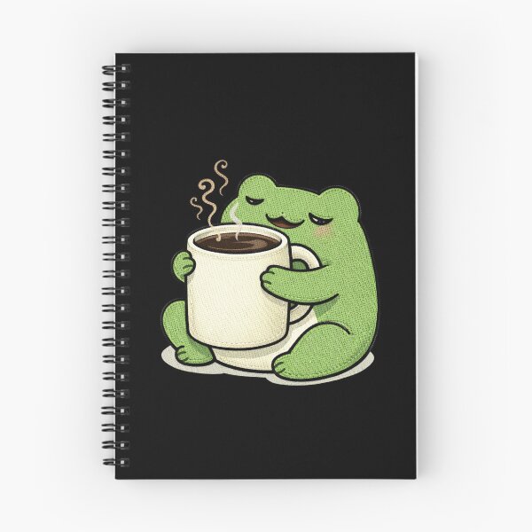 Item preview, Coffee Addict Frog – Funny Sleepy Coffee Lover Frog Mascot designed and sold by ColorSplash123.