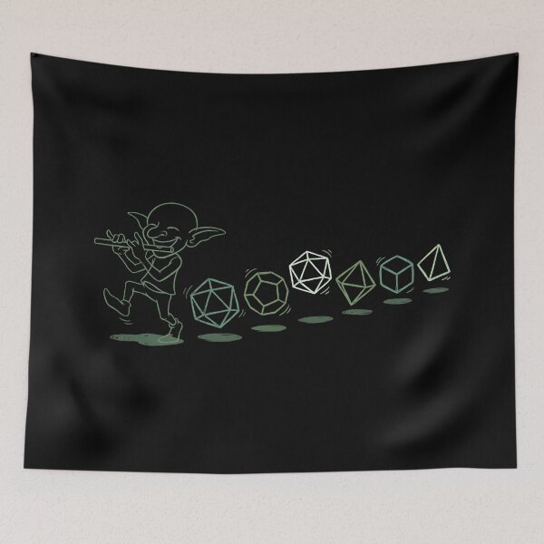 Item preview, Goblin Flute Piper Polyhedral Dice Tabletop RPG Minimalist designed and sold by Fenay Designs.