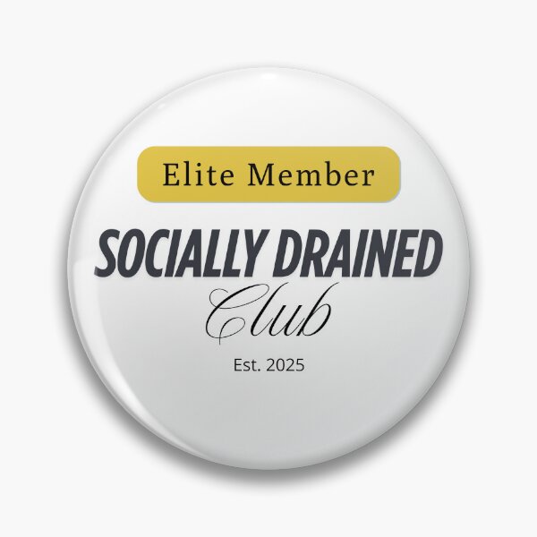 Item preview, Socially Drained Elite Club Member – Introvert Humor Design by Socially Drained Co. designed and sold by ParTeeES.