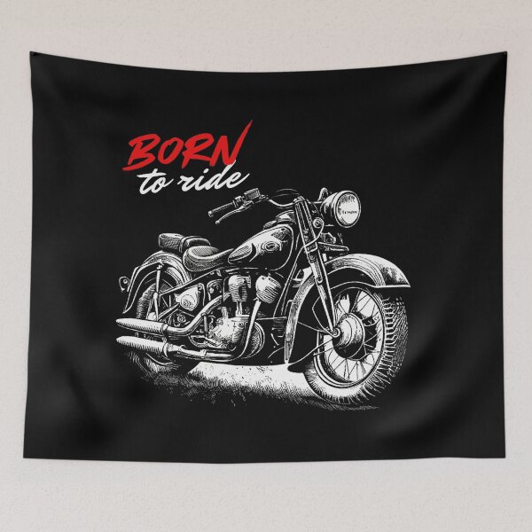 Item preview, Vintage Motorcycle Born To Ride Classic T-Shirt designed and sold by ANNAE*.