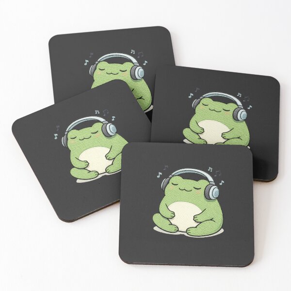 Item preview, Chill Music Frog – Funny Headphones Frog Music Lover Mascot designed and sold by ColorSplash123.
