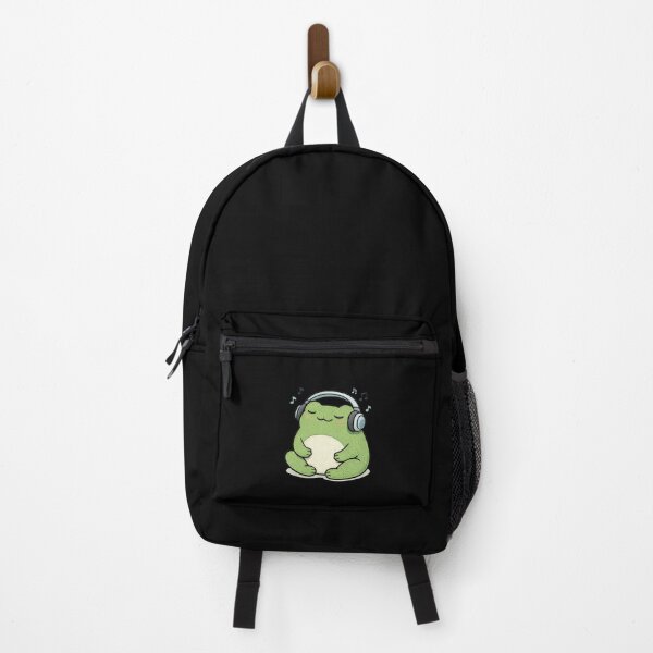 Item preview, Chill Music Frog – Funny Headphones Frog Music Lover Mascot designed and sold by ColorSplash123.