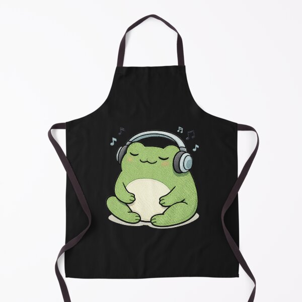 Item preview, Chill Music Frog – Funny Headphones Frog Music Lover Mascot designed and sold by ColorSplash123.