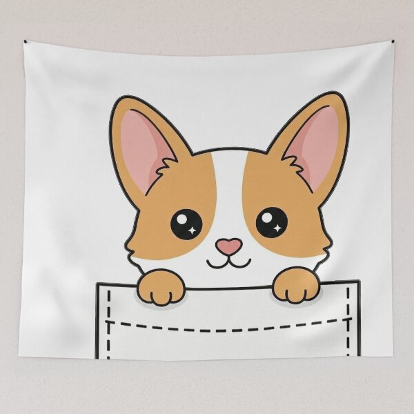 Item preview, Cute Pocket Corgi Dog designed and sold by  Side Quest Studio.