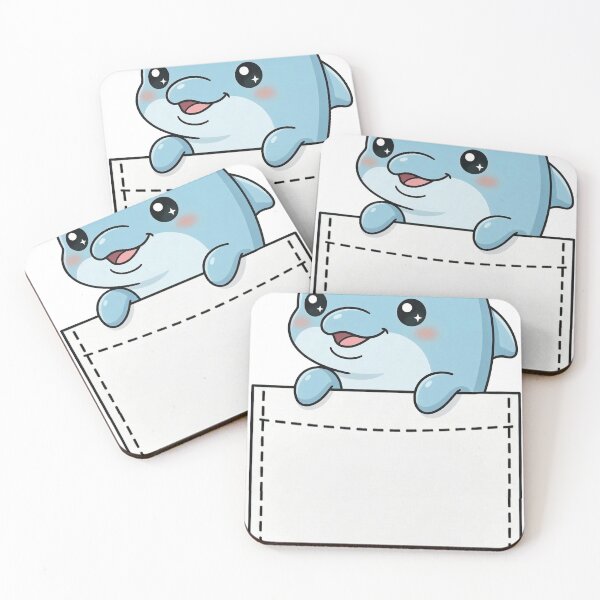 Item preview, Cute Pocket Dolphin designed and sold by  Side Quest Studio.