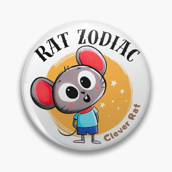 Item preview, Rat Chinese Zodiac Sign – Clever Rat Illustration designed and sold by OriginalMindArt.