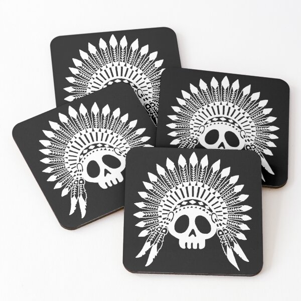 Item preview, Skull of an Indian chief (white) designed and sold by Lagueny.