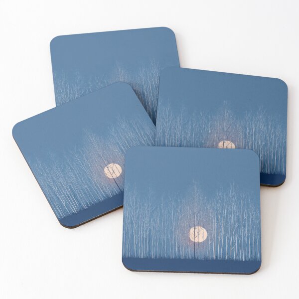 Item preview, Moonrise over a forest at dusk designed and sold by anytka.