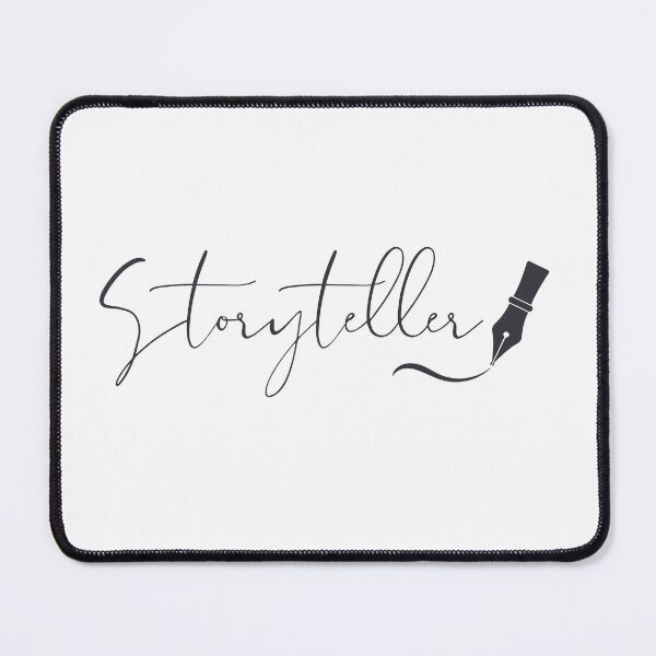 Item preview, Storyteller Script Typography with Fountain Pen – Charcoal Ink designed and sold by PKDWriterMerch.