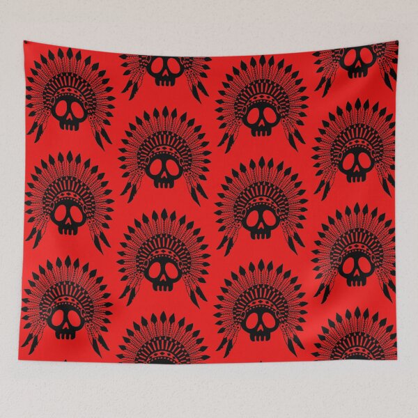 Item preview, Skull of an Indian chief (black) designed and sold by Lagueny.