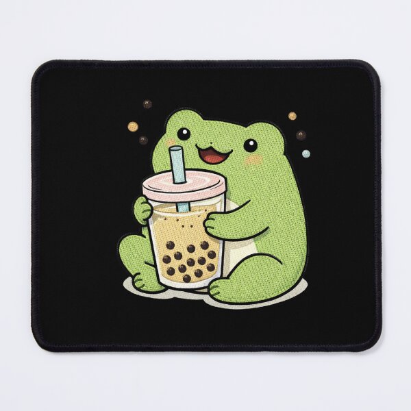 Item preview, Bubble Tea Frog – Cute Boba Tea Lover Frog Mascot designed and sold by ColorSplash123.