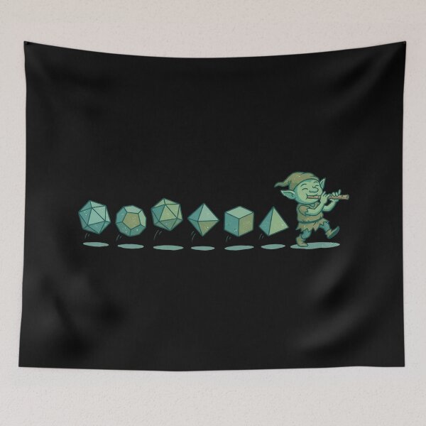 Item preview, Cute Goblin Piper Leading Dice Tabletop RPG Fantasy designed and sold by Fenay Designs.
