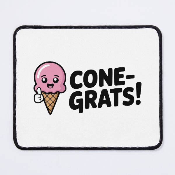 Item preview, Cone Grats! Cute Kawaii Ice Cream Congratulations Pun designed and sold by PMCreative.