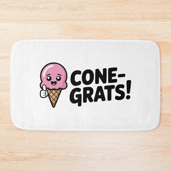 Item preview, Cone Grats! Cute Kawaii Ice Cream Congratulations Pun designed and sold by PMCreative.