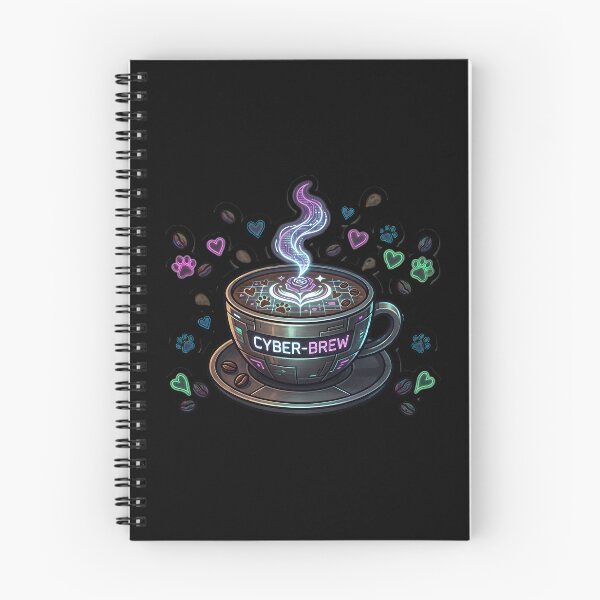 Item preview, Cyber-Brew - Futuristic Neon Coffee Cup & Sci-Fi Barista Art designed and sold by AbulailArt.