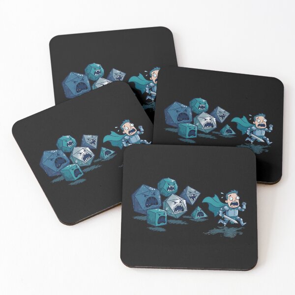 Item preview, Knight Chased By Monster Dice Tabletop RPG Funny Art designed and sold by Fenay Designs.