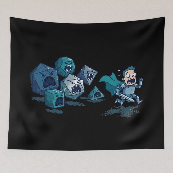Item preview, Knight Chased By Monster Dice Tabletop RPG Funny Art designed and sold by Fenay Designs.