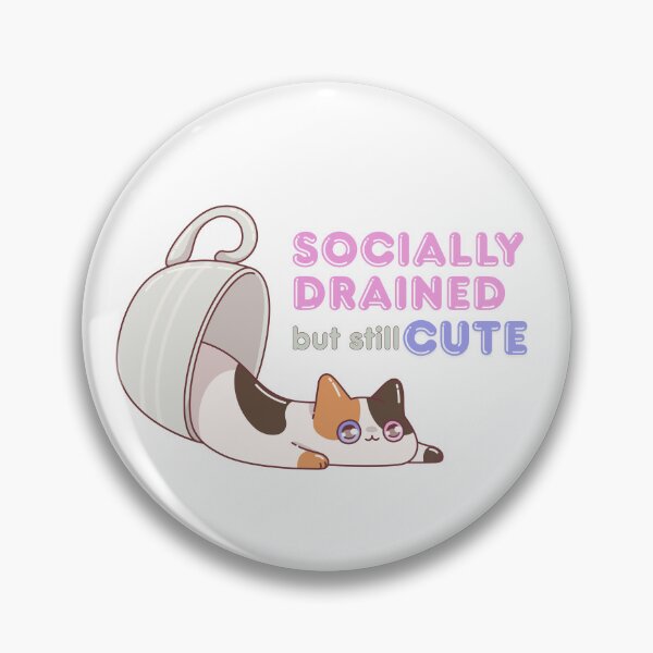 Item preview, Socially Drained Cute – Introvert Humor Design by Socially Drained Co. designed and sold by ParTeeES.