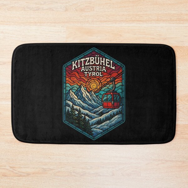 Item preview, Kitzbuhel Austria Gondola Stained Glass Art Travel designed and sold by TomFrontierArt.
