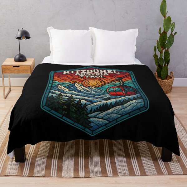 Item preview, Kitzbuhel Austria Gondola Stained Glass Art Travel designed and sold by TomFrontierArt.