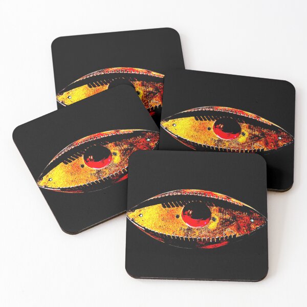 Item preview, Welded Steel Eye with Red Resin Iris and Copper Leaf designed and sold by nicola-ginzler.
